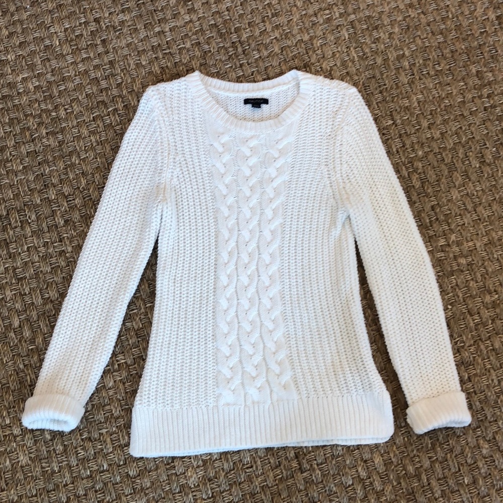 Nautica White Cable Sweater - Picture 5 of 6